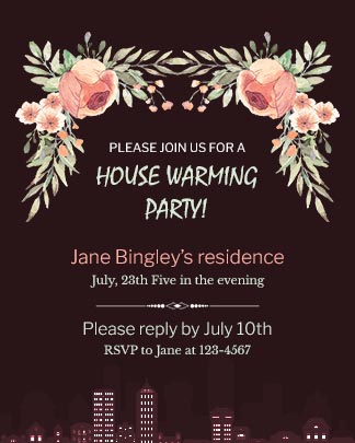 House Warming Party Invitation Portrait Card