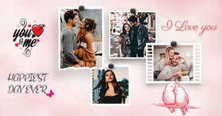 Get Love Photo Collage Template