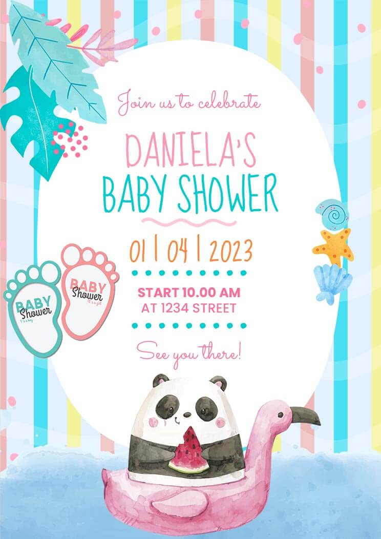 Minimalist Baby Shower Invitation Card