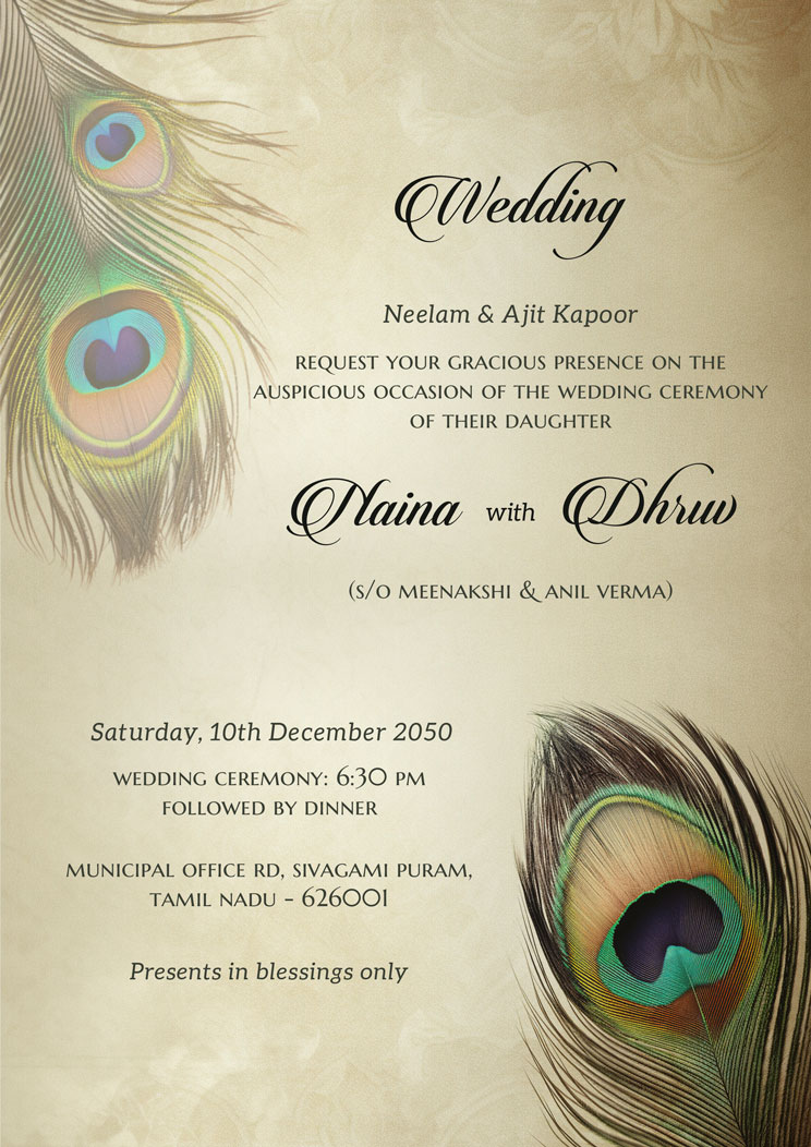 Indian Wedding Invitation Template for Free