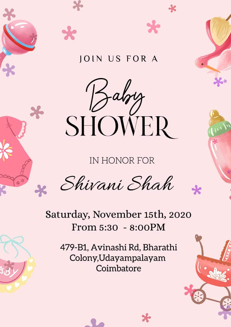 Invitation Card For Baby Shower