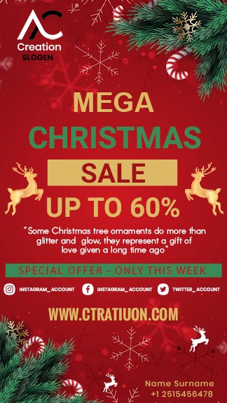 Mega Christmas Sale Instagram Story Template