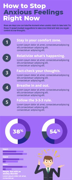 How To Stop Anxious Infographic Template