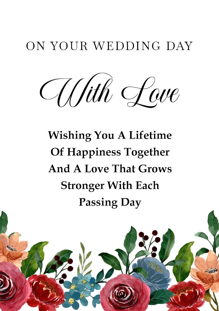 Free Wedding Congratulation Greeting Card