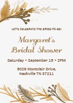 White Floral Classic Bridal Shower Invitation Card