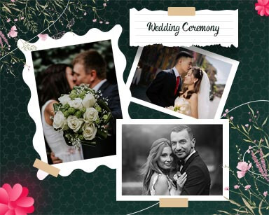 Wedding Ceremony Photo Collage Story Template