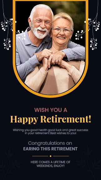 Happy Retirement Wish Instagram Story Templates