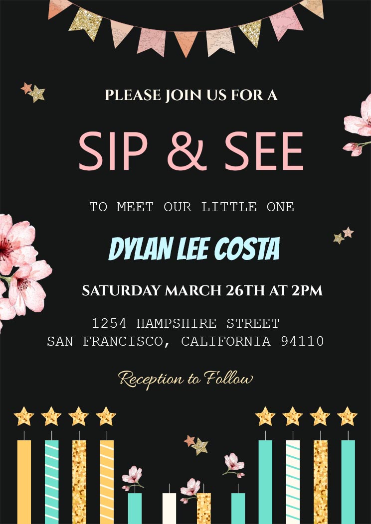 Download Sip And See Invitation Card