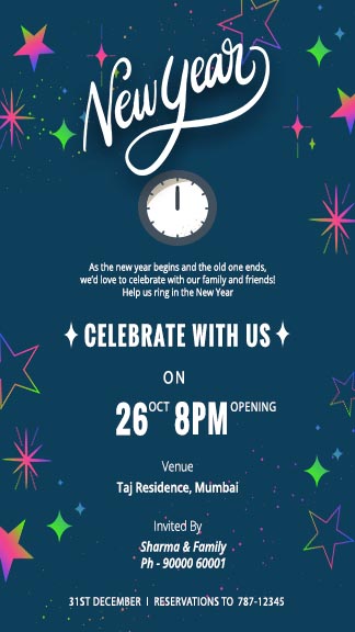 Download New Year Invitation Story Template
