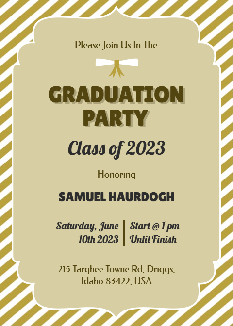 Download Graduation Party Invitation Card Template