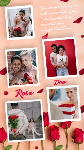 Simple Rose Day Photo College Story Template