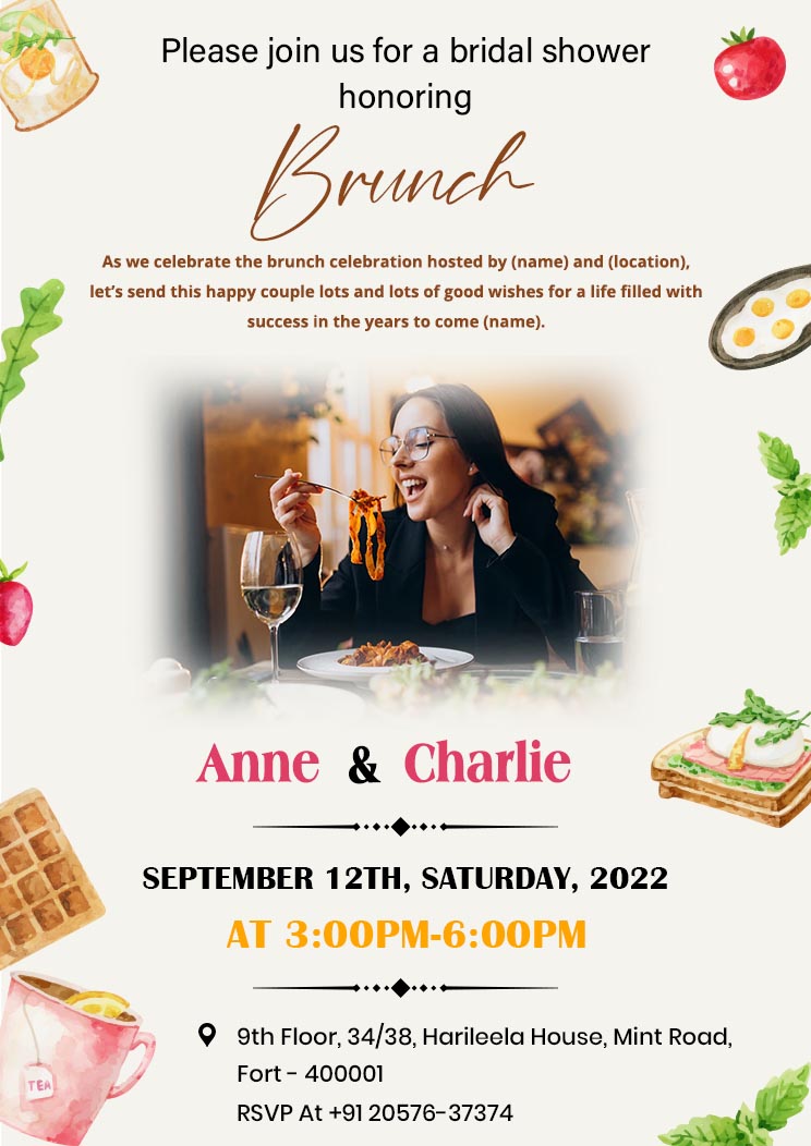 Brunch Party A4 Invitation Card