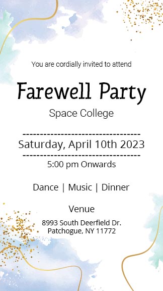 Creative Farewell Party Invitation Instagram Story Template