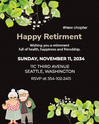 Happy Retirement Party Invitation Template