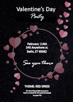 Valentine Party Invite Card Maker Template