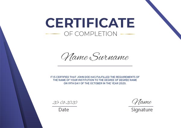 Certificate Layout Design