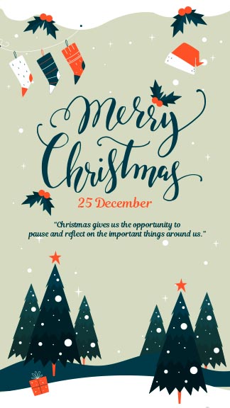 Christmas Greeting Instagram Story Template