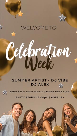 Week Celebration Party Invitation Instagram Template