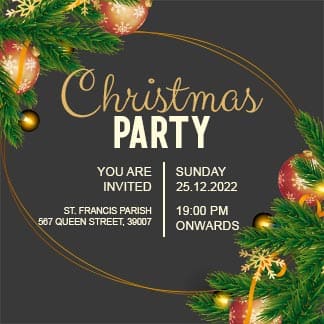 Download Merry Christmas Invitation Card