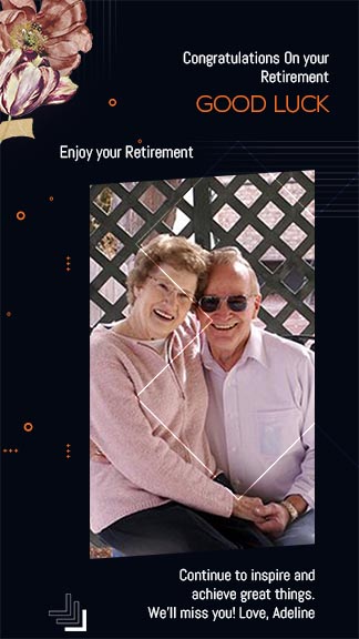 Simple Retirement Greeting Instagram Story Template