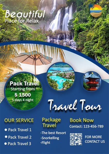 Travel Tour Service Portrait Flyer