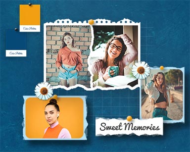 Memories Photo Collage Story Board Template