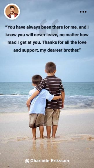 Meaningful Brother Quotes Instagram Story Template