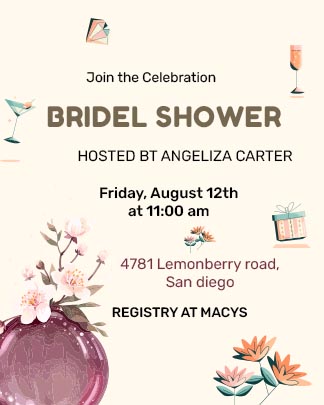 Bridal Shower Free Invitation Card