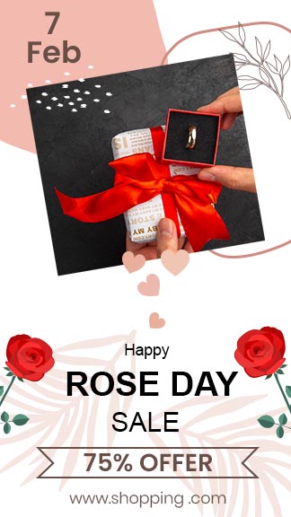 Rose Day Sale Instagram Story Template