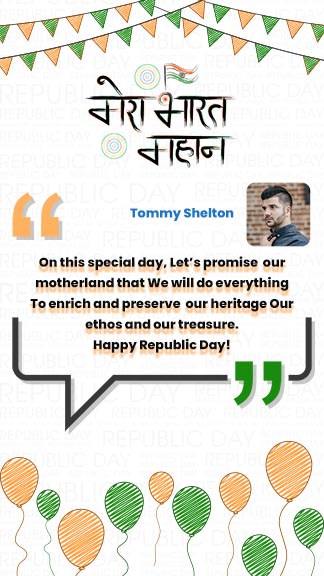 Republic Day Motivational Quote Story Template