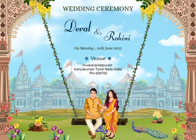 Indian Attractive Digital Wedding Invitation Template