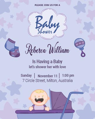 Download Beautiful Baby Shower Invitation Template