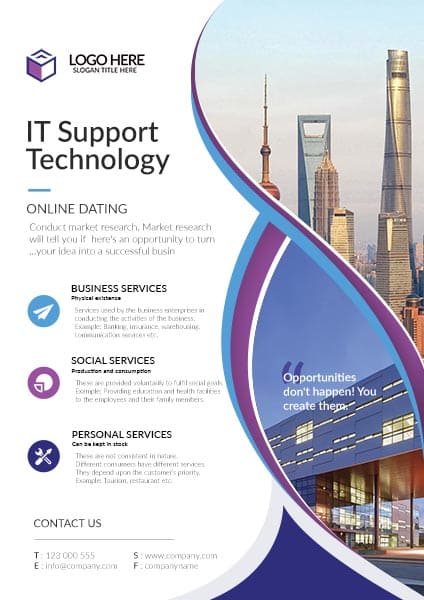 IT Support Business Flyer