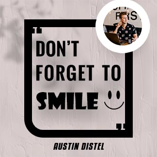Paper Cotton Seed and Modern Smile Face With Instagram Post Smile Quotes