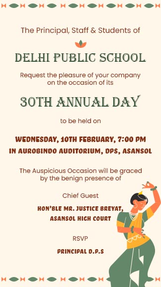 Annual Day Function Invitation Instagram Story Template
