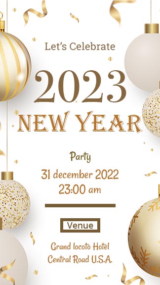 Happy New Year Invitation Template
