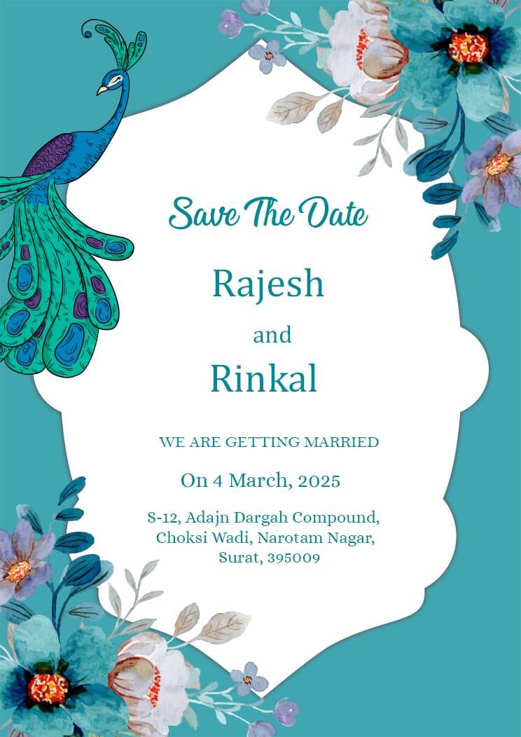 Free Save The Date Wedding Invitation Template