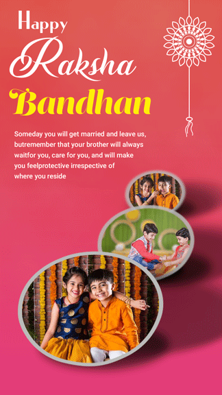 Happy Raksha Bandhan Social Media Quote Story