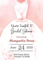 Minimal Bridal Shower Party Celebration Invitation Card