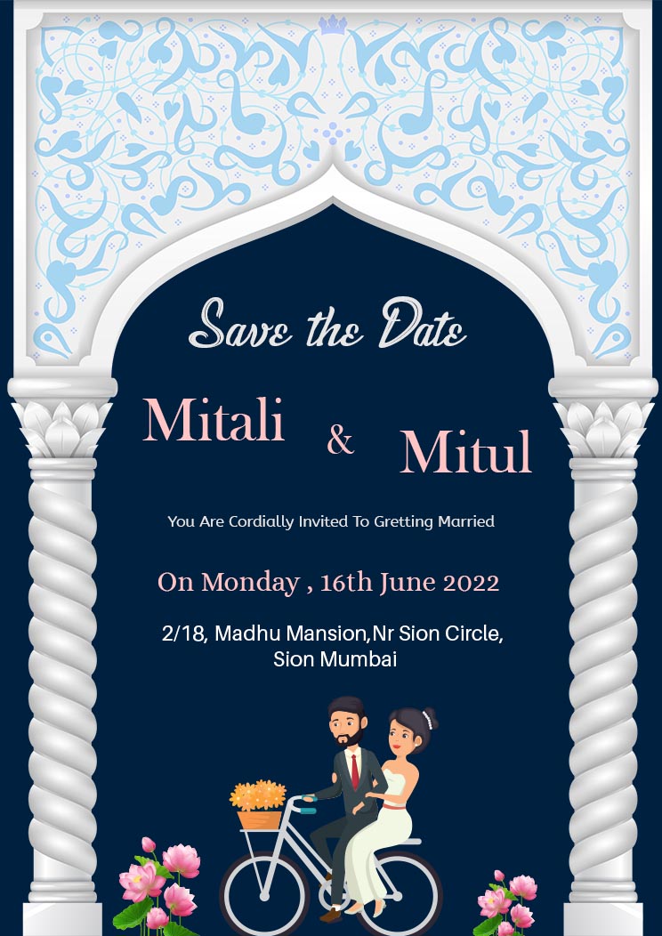 Caricature Save The Date Card