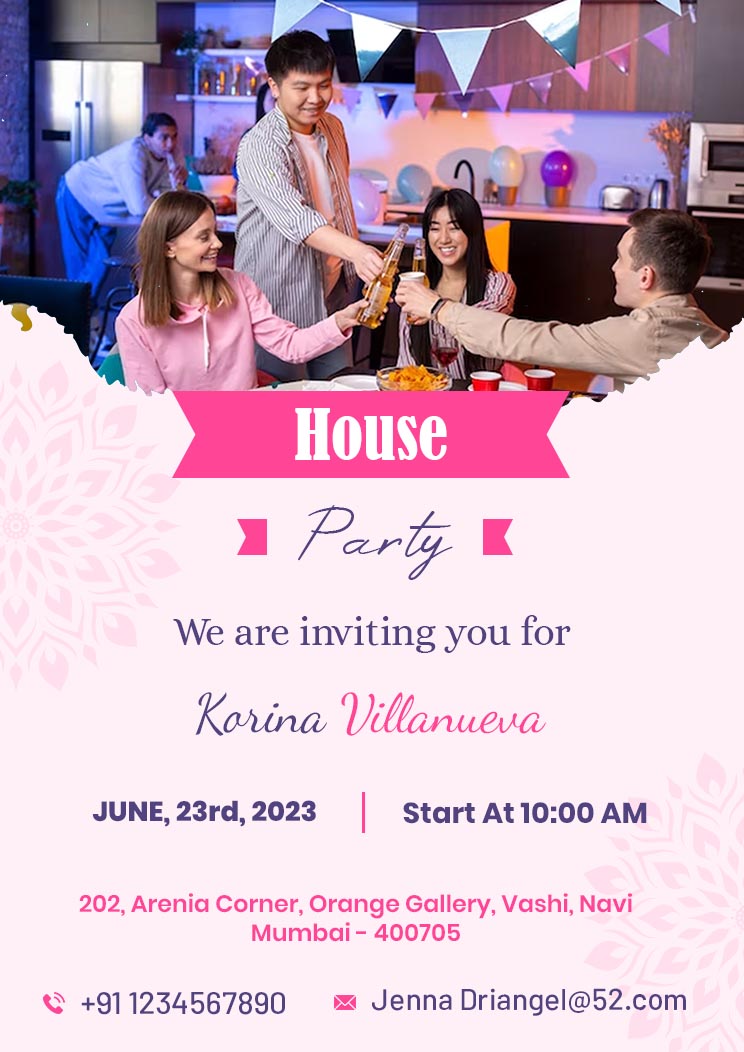 Download House Party Invitation Card