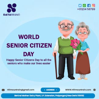 World Senior Citizen Day Branding Post Simple Light Blue