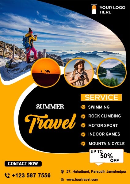 Summer Travel Offer Flyer Template