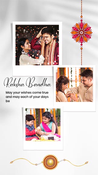 Happy Raksha Bandhan Instagram Photo Collage Story