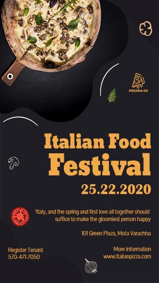 Free Food Festival Social Media Post