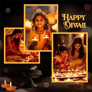 Free Diwali Festival Photo Collage Post