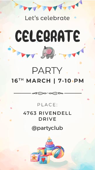 Party Celebration Invitation Template
