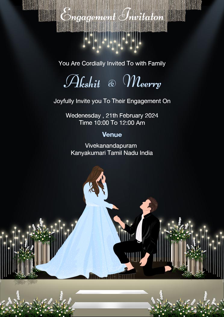 Beautiful Engagement Ceremony Invitation Download
