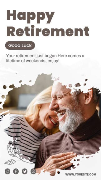 Download Happy Retirement Greeting Instagram Story Template