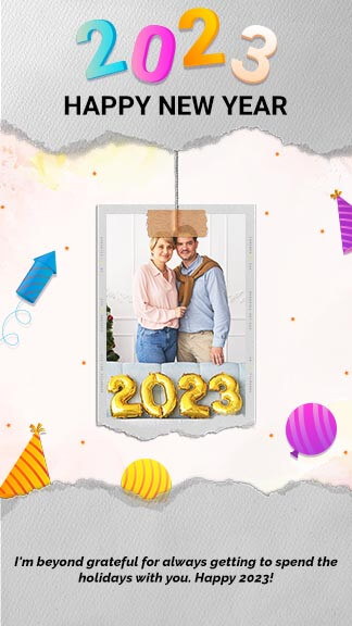 Free Happy New Year Greeting Instagram Story Template